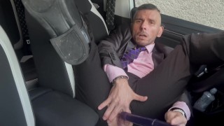 athletic master in Nike TN’s orders the slutty businessman to make a show for him and have fun till