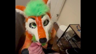 POV Fursuit Facial Cumshot Compilation Big Dick