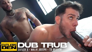 Sizzling hot bareback threesome action with Cutler, Malik, and Teddy at Cutler’s Den
