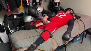 Captured and Bound Football Player