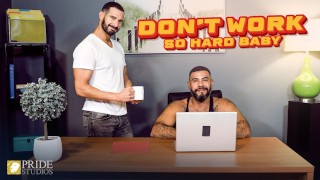 PrideStudios – Hot Bear Puts Work Aside To Bareback His BF Hard
