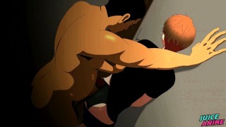 THIS 19Y TWINK IS OBSESSED WITH HIS 55Y DADDY BEAR’S BIG COCK – HENTAI BARA YAOI – HOSTEL EP2/2